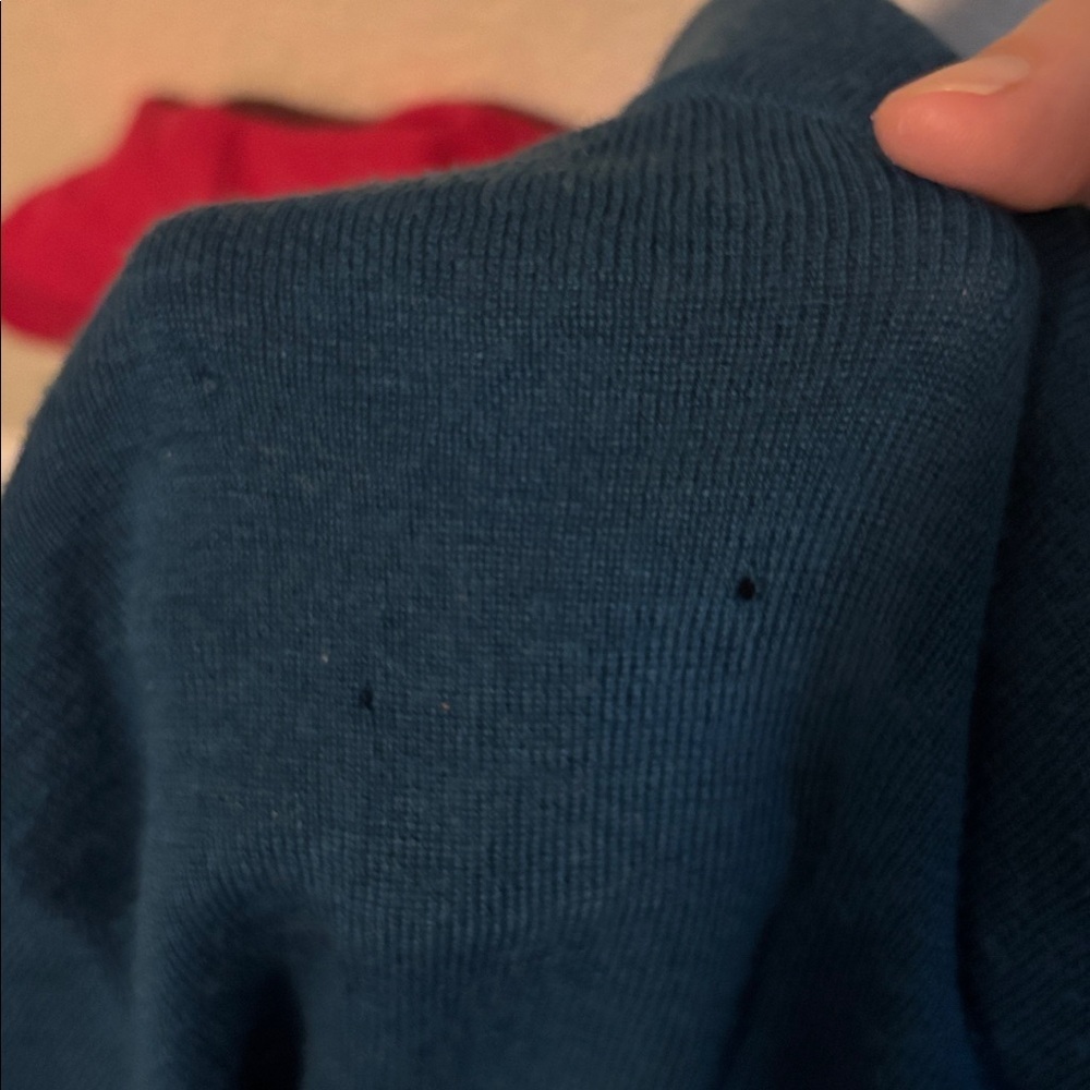 Charter Club Soft Wool Sweater Teal Sz Medium Petite - Picture 7 of 9